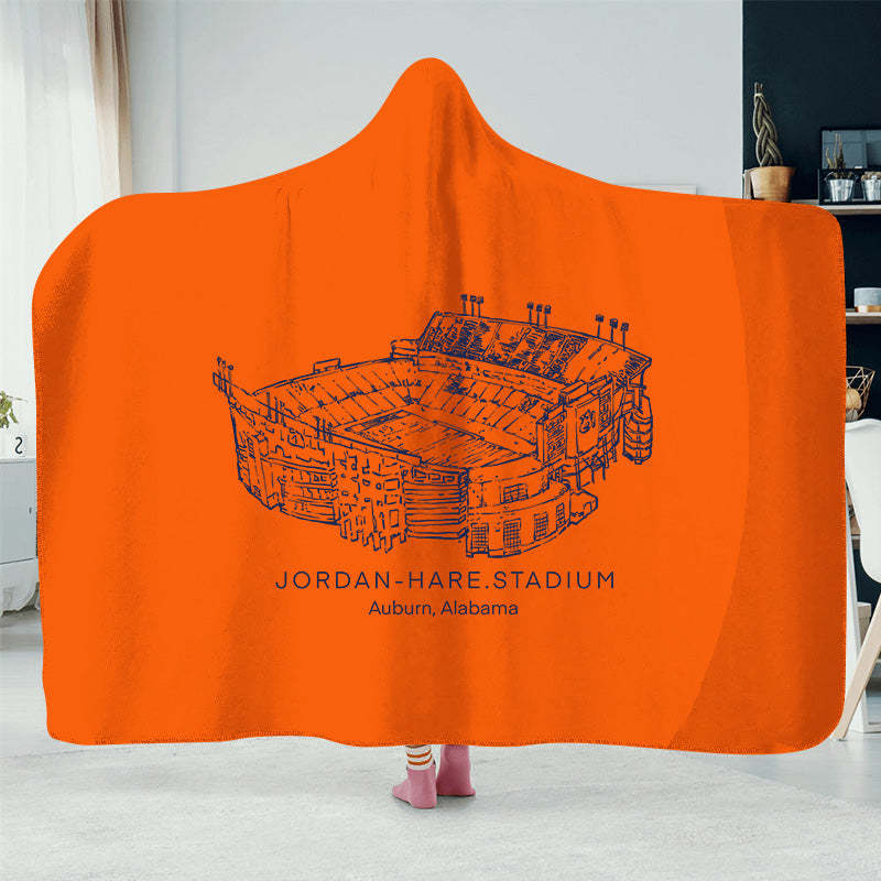 Jordan-Hare Stadium - College Football Hat Blanket