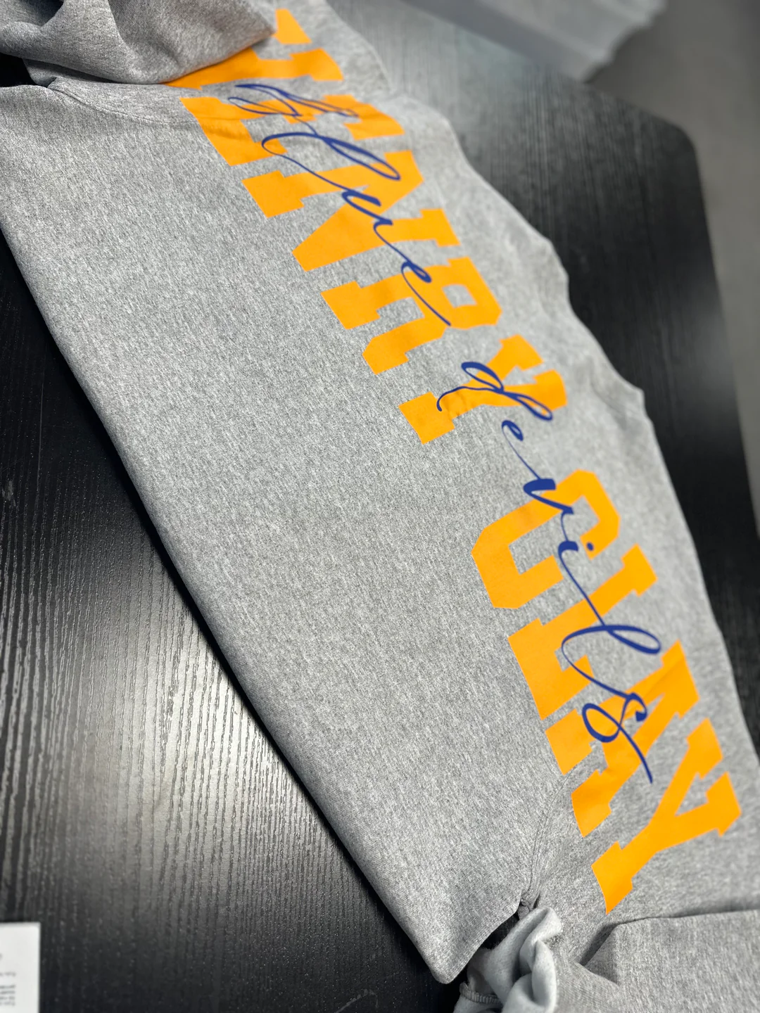 Custom 1/4 Zip Distressed Big Back With Front Print