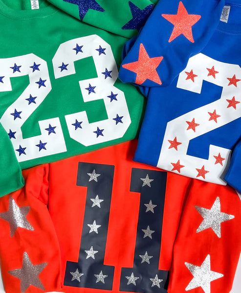 Custom Print Team Number & Letters Sweatshirt – Personalized  Numbers Sweatshirt | Gifts for Sports Mom