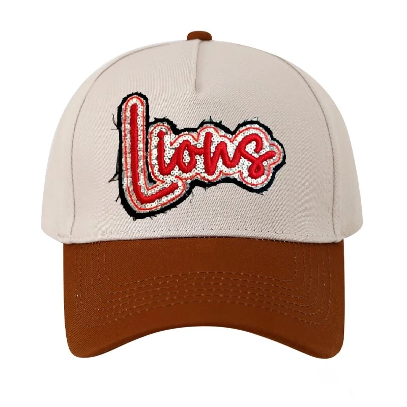 Custom Team Name Sequin Embridered Baseball Cap Sport Lover Hat