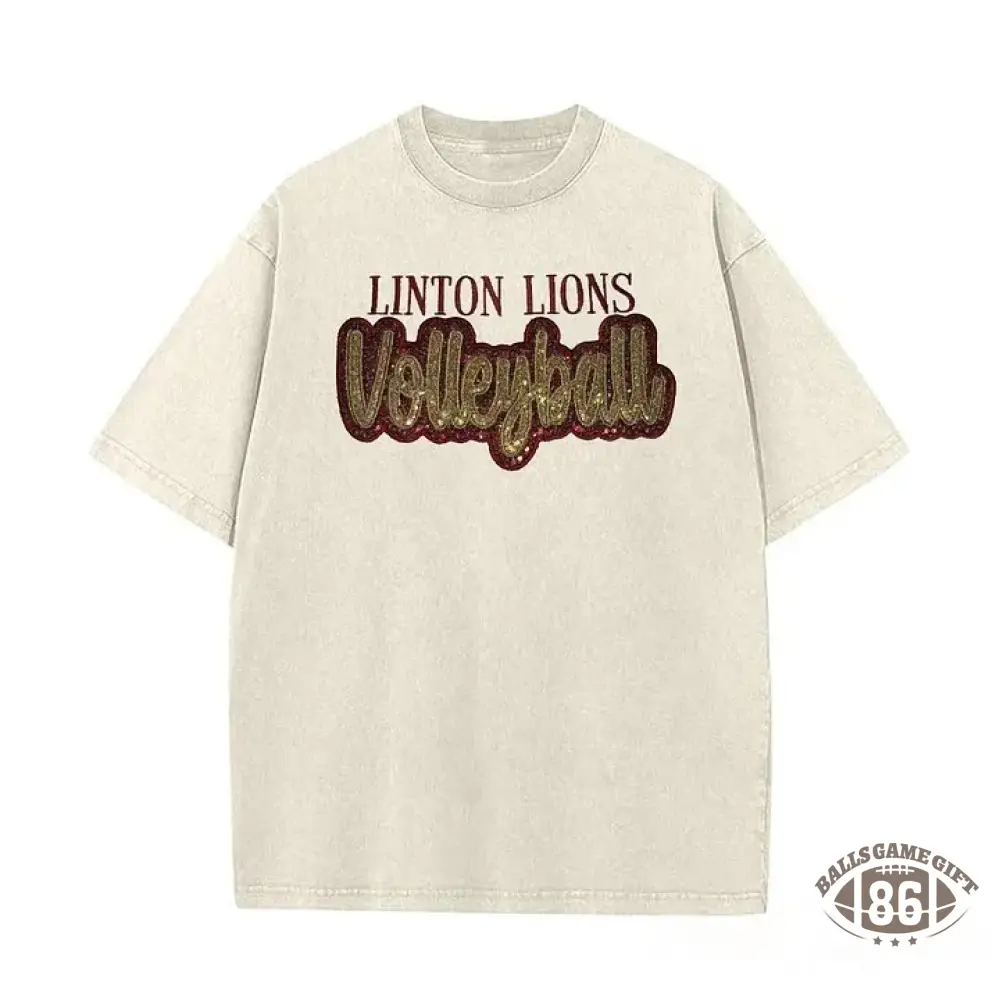 Sequin Volleyball Game Day Distressed T-Shirt with Side Bow Detail