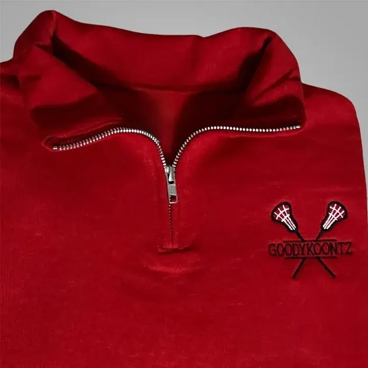 Personalized Embroidered Lacrosse Quarter zip Sweatshirt with Name Custom Lacrosse Mom Pullover