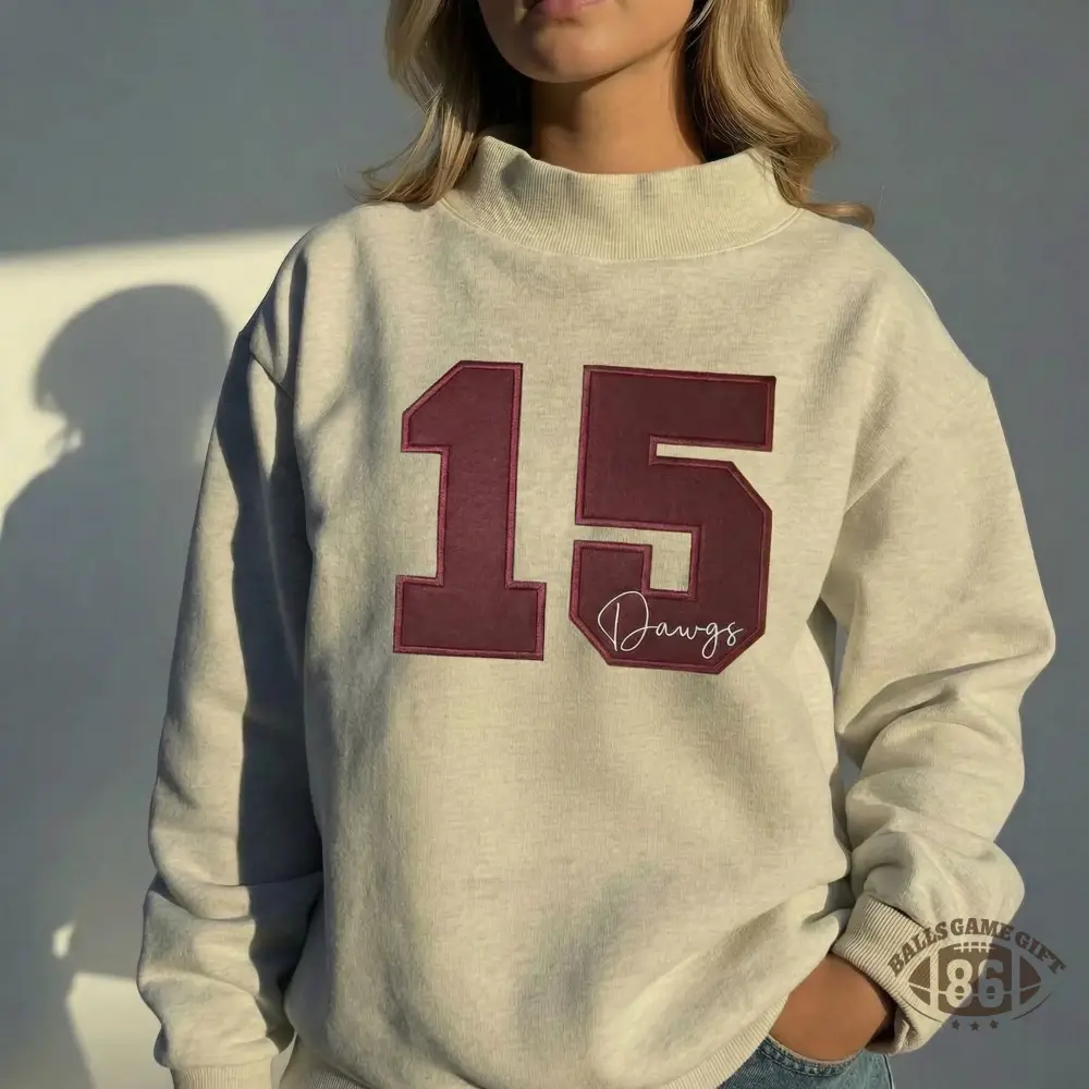 Personalized Team Number Name Mascot Mock Neck 