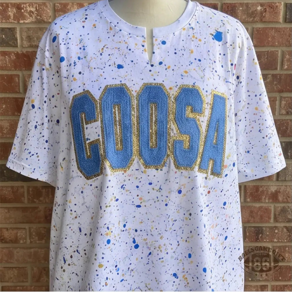 Custom Handmade Dot Mascot shirt Custom Sequin Embroidery Team Name Sweatshirt