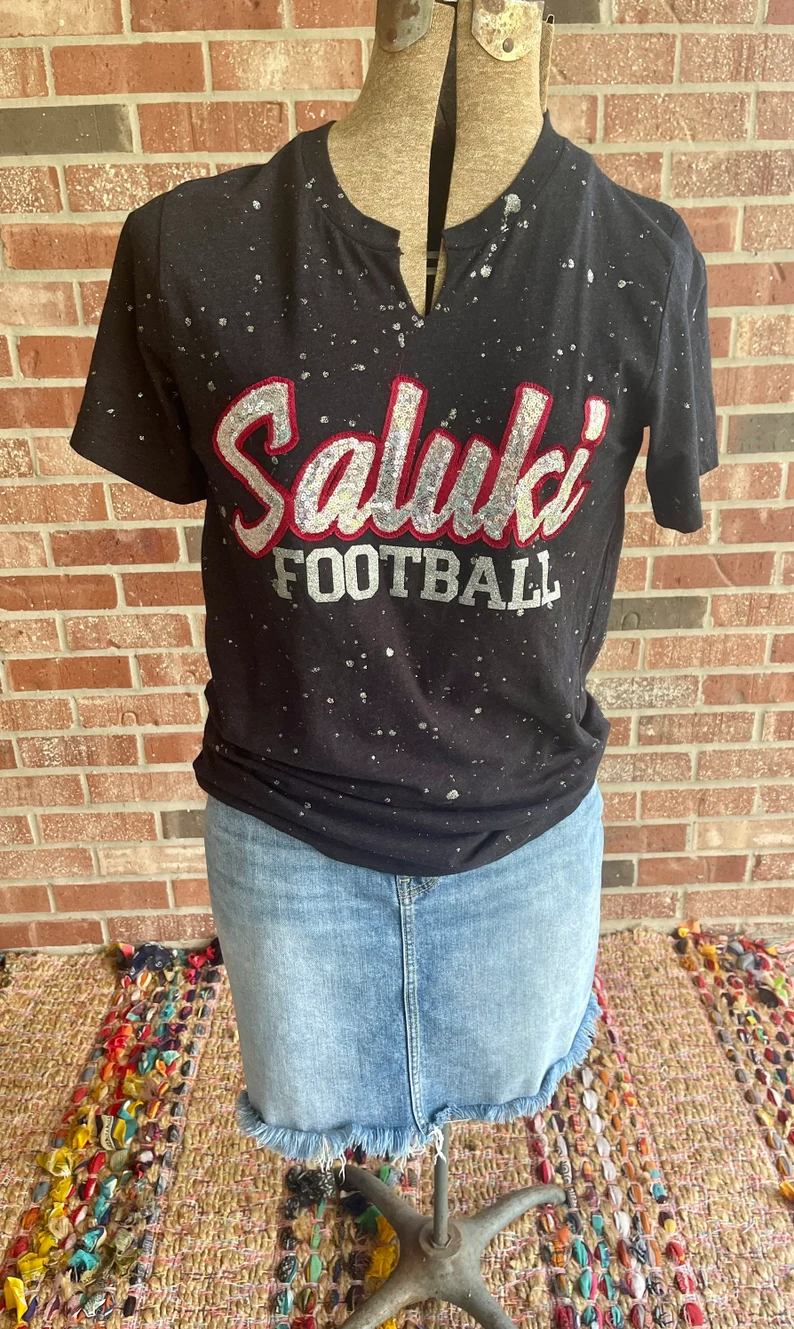 Personalized School Spirit Glitter Tee – Custom Mascot Game Day Shirt