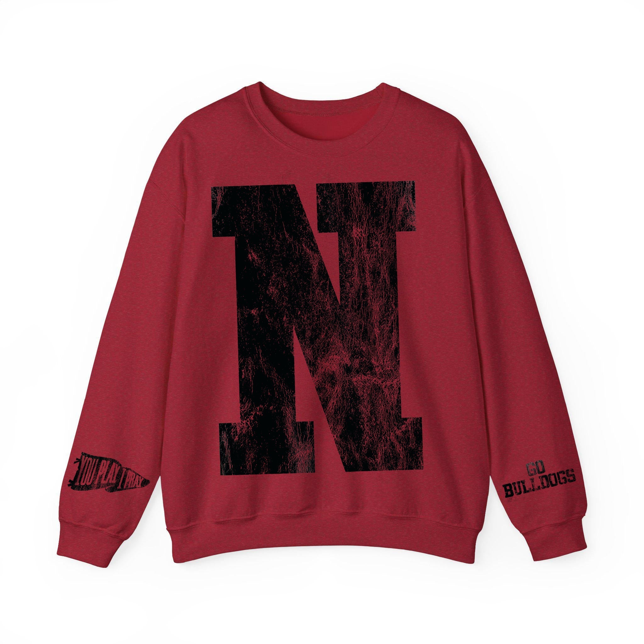 Custom Vintage Varsity Number or Letter Sweatshirt | Personalized Print Team Birthday or City Hoodie | Gifts for Sports Mom