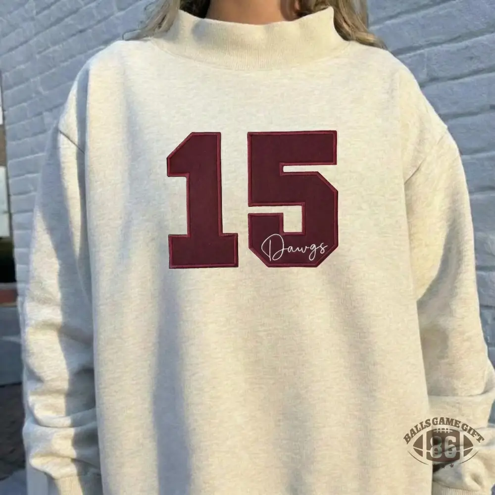 Personalized Team Number Name Mascot Mock Neck 
