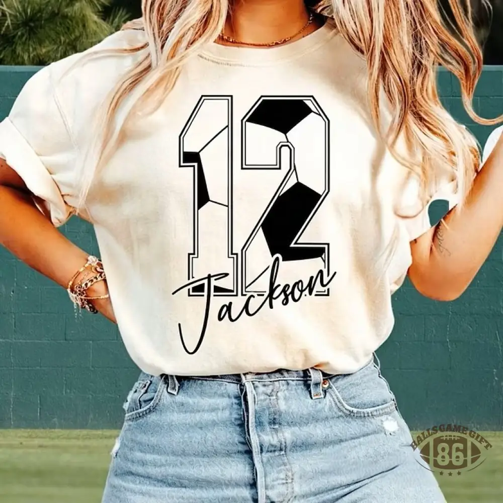 Custom Soccer Name & Number Tee
