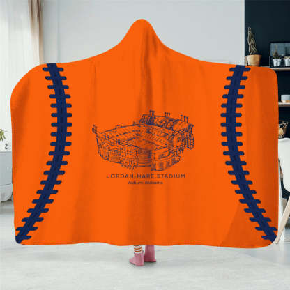 Jordan-Hare Stadium - College Football Hat Blanket