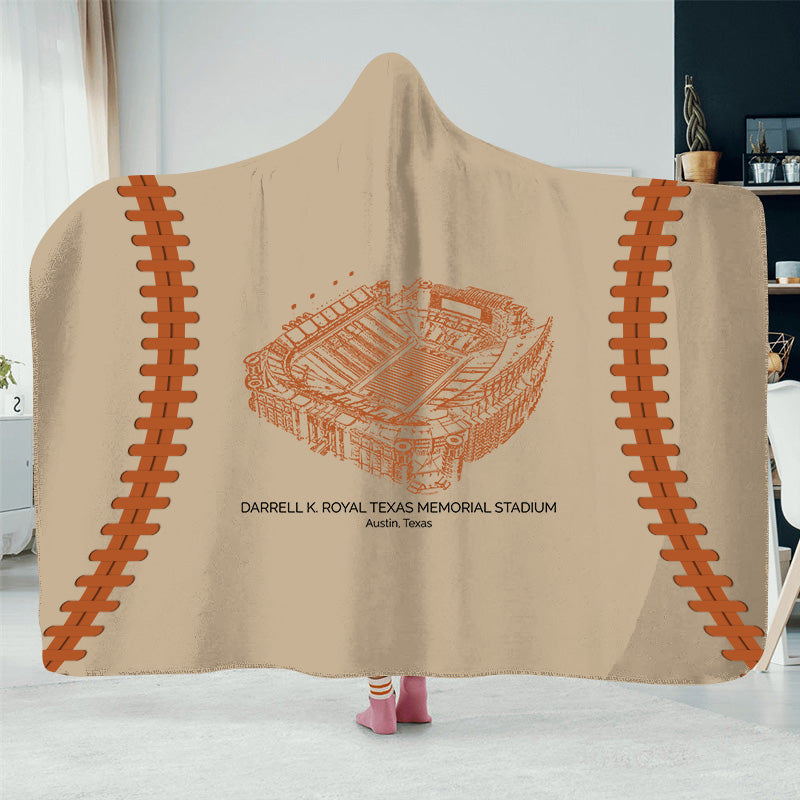 Darrell K Royal–Texas Memorial Stadium - College Football Hat Blanket