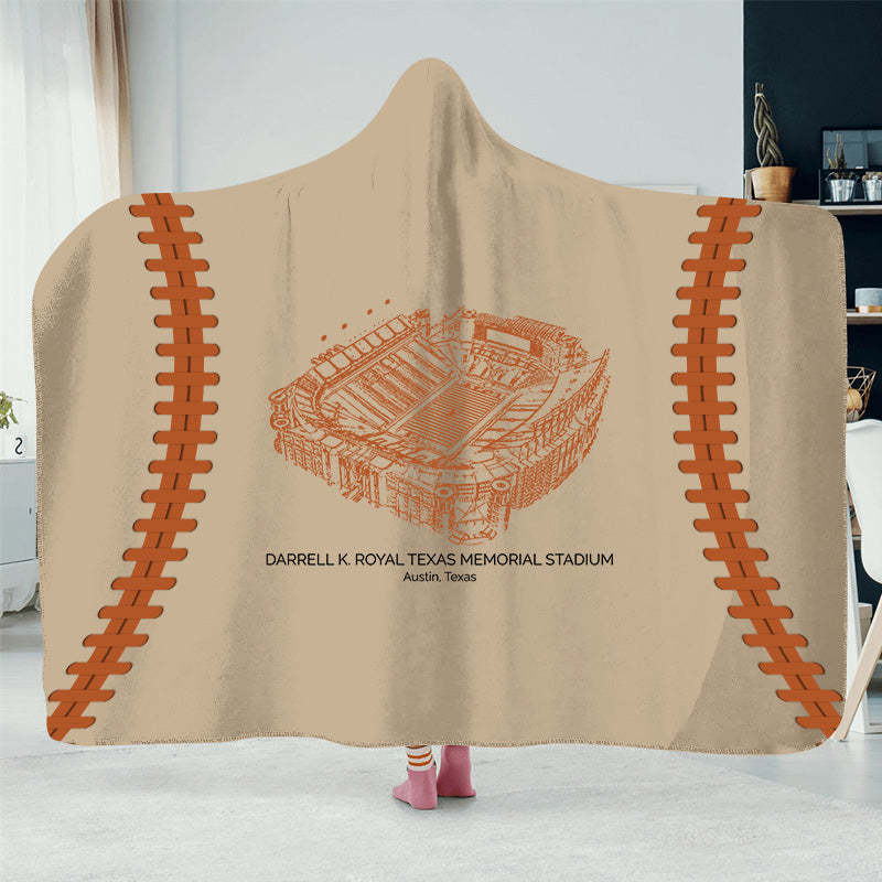 Darrell K Royal–Texas Memorial Stadium - College Football Hat Blanket