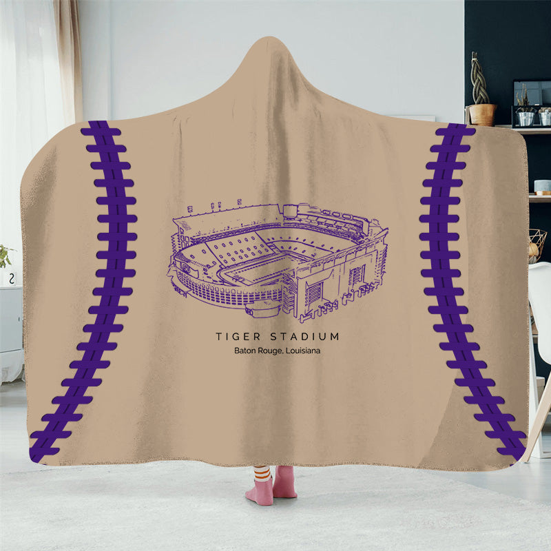 Tiger Stadium (LSU) - College Football Hat Blanket