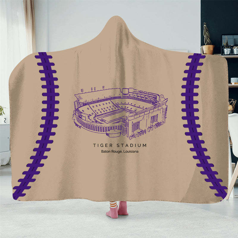 Tiger Stadium (LSU) - College Football Hat Blanket