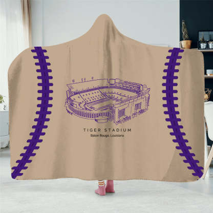 Tiger Stadium (LSU) - College Football Hat Blanket