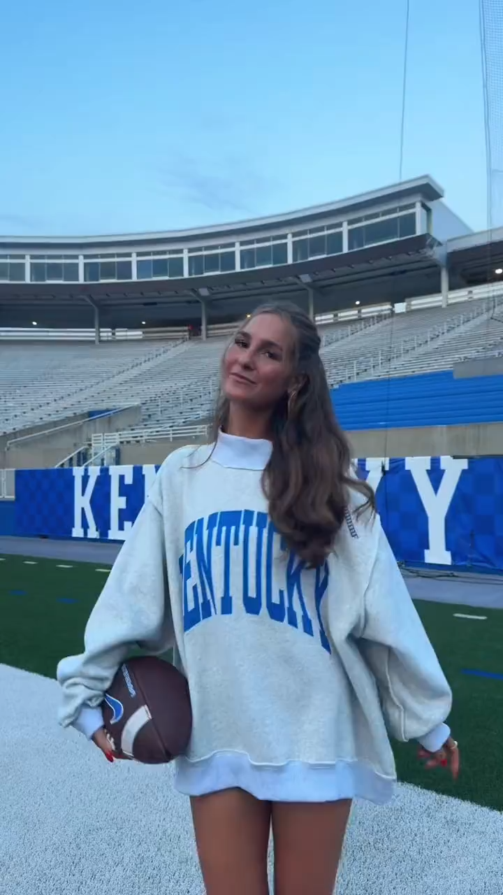 Personalized Bestie Kentucky/KY Reversible Mockneck, Custom College Team Sweatshirt for Best Friends