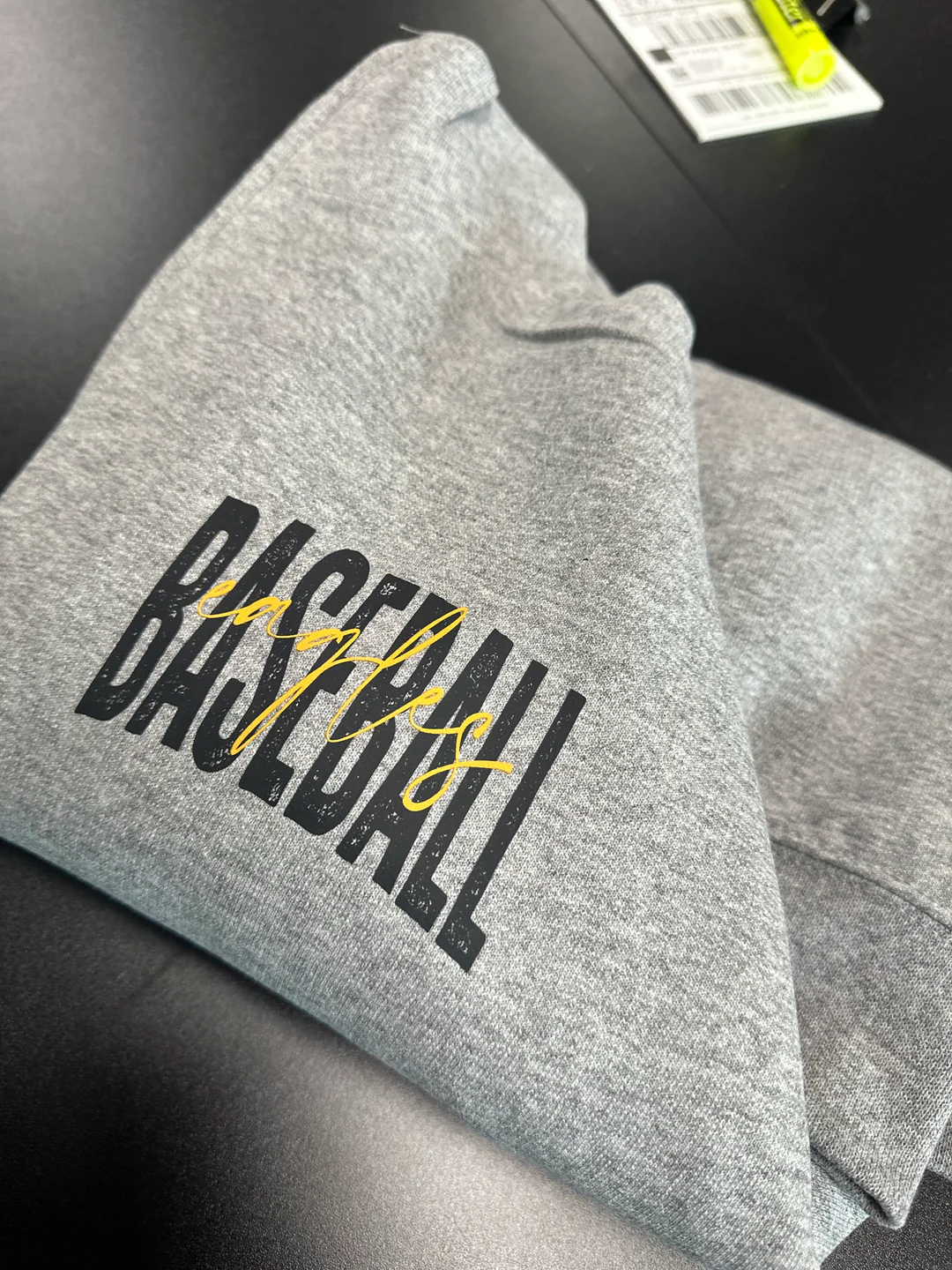 Custom 1/4 Zip Distressed Big Back With Front Print