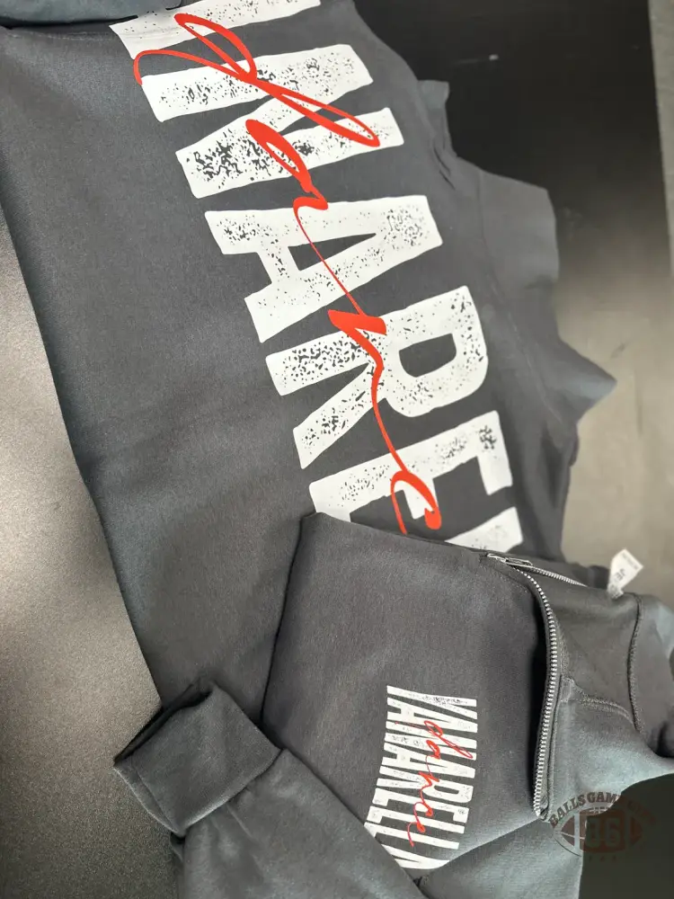 Custom 1/4 Zip Distressed Big Back With Front Print
