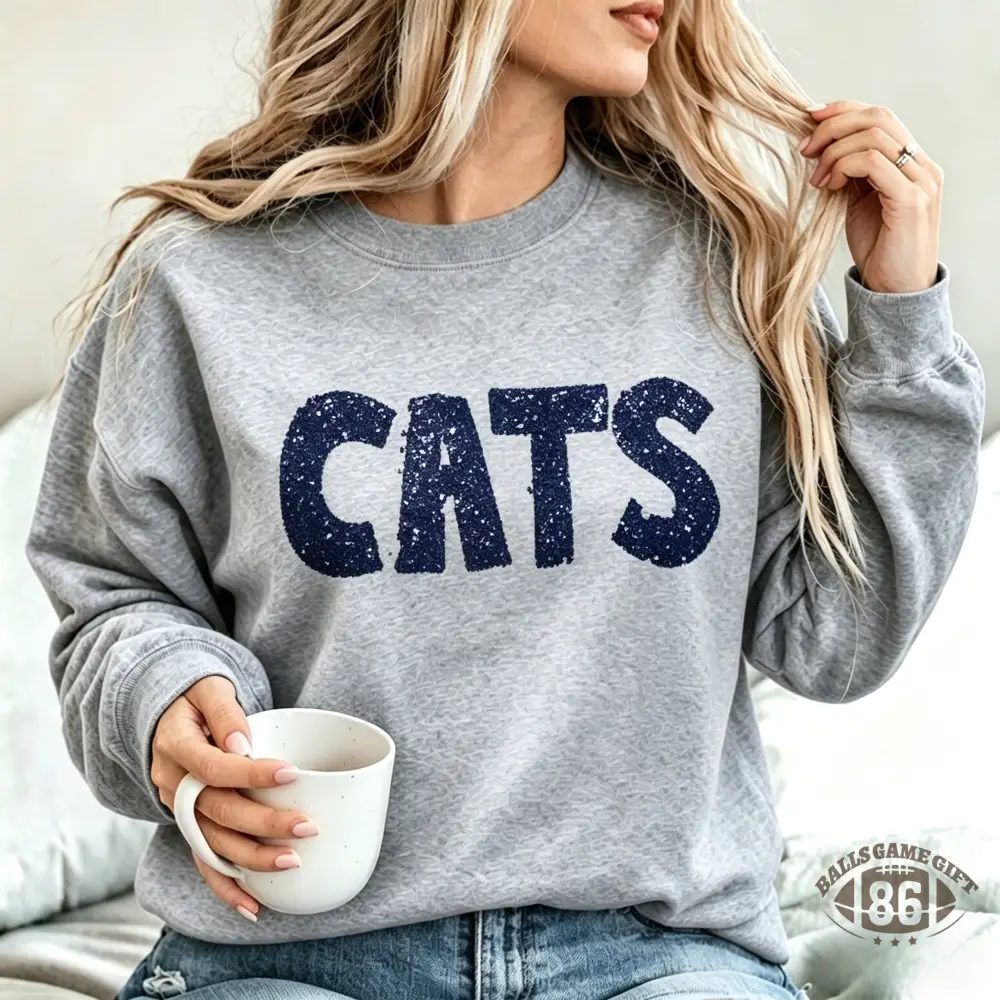 Custom Personalized Sequin Applique Gameday Team Name Mascot Sweatshirt