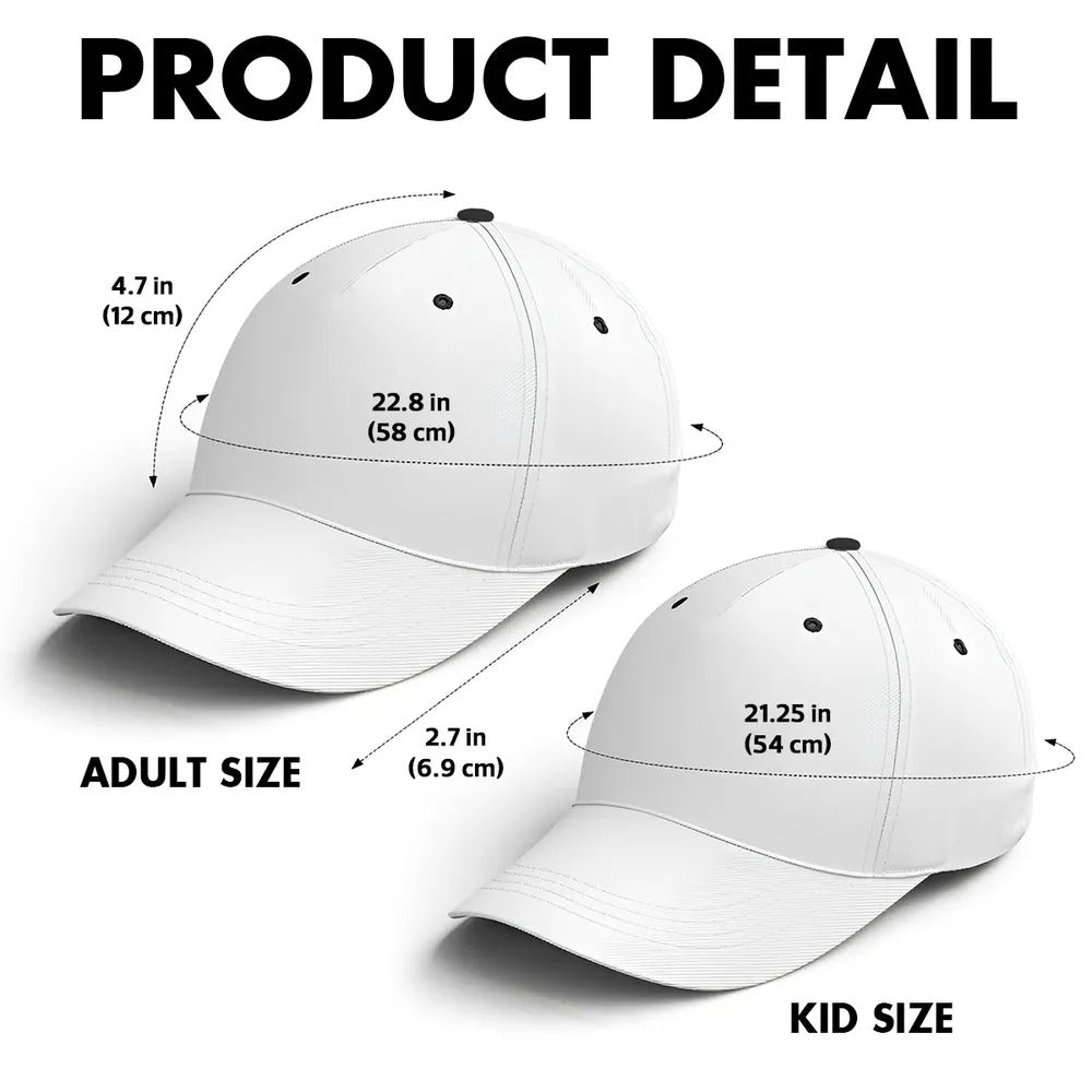 Outline Fist Bump Daddy Grandpa Personalized Baseball  Cap, Father's Day Gift For Dad, For Grandpa, For Husband