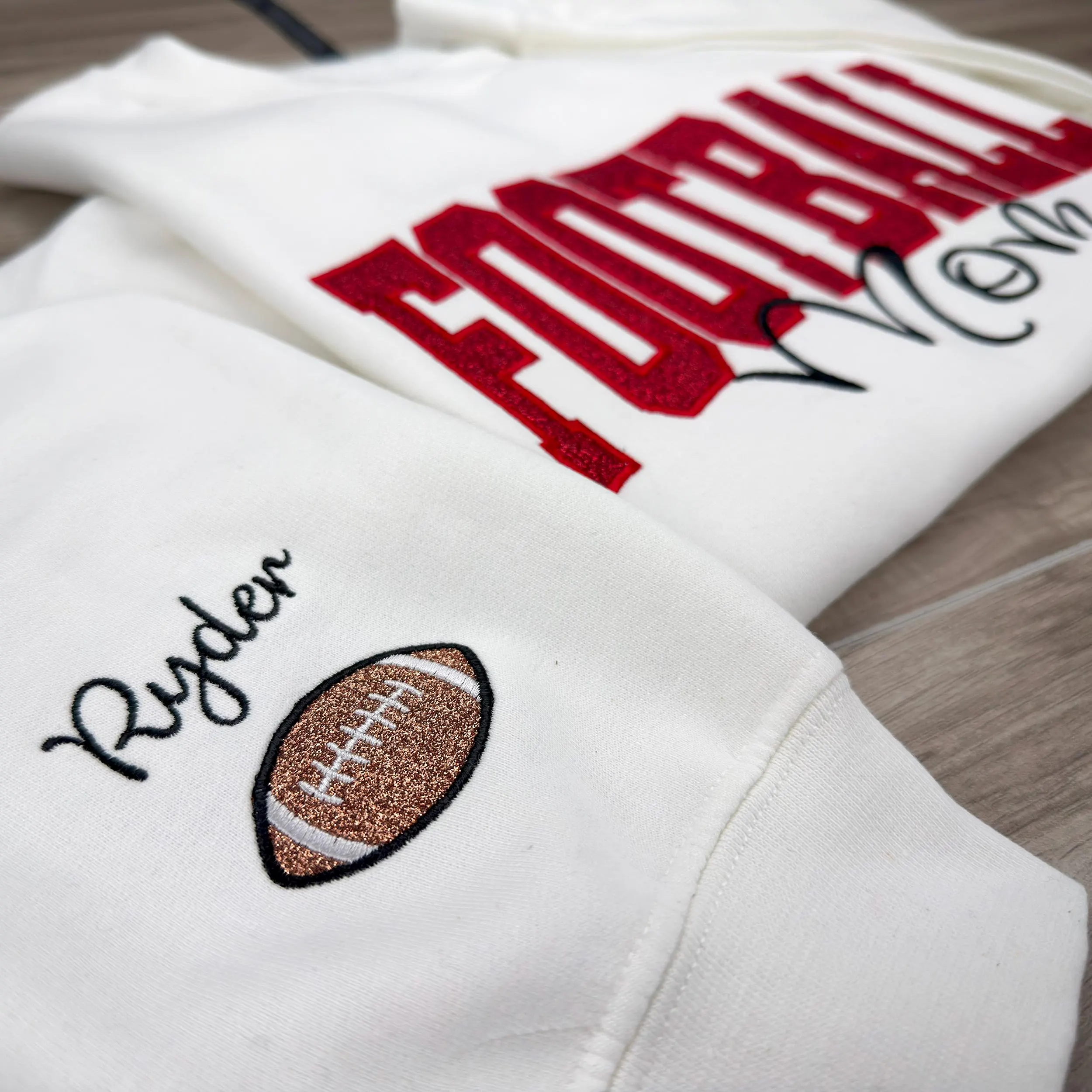 Custom Embroidered Sport Football Mom Game Day Sweatshirt