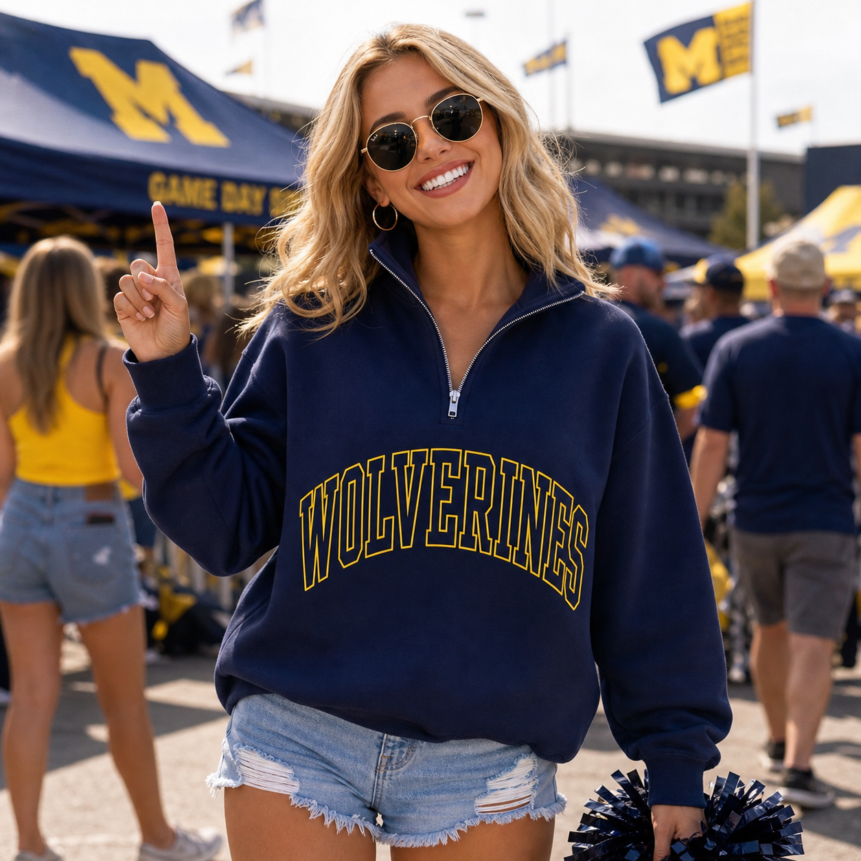Personalized School Spirit Game Day Quarter Zip