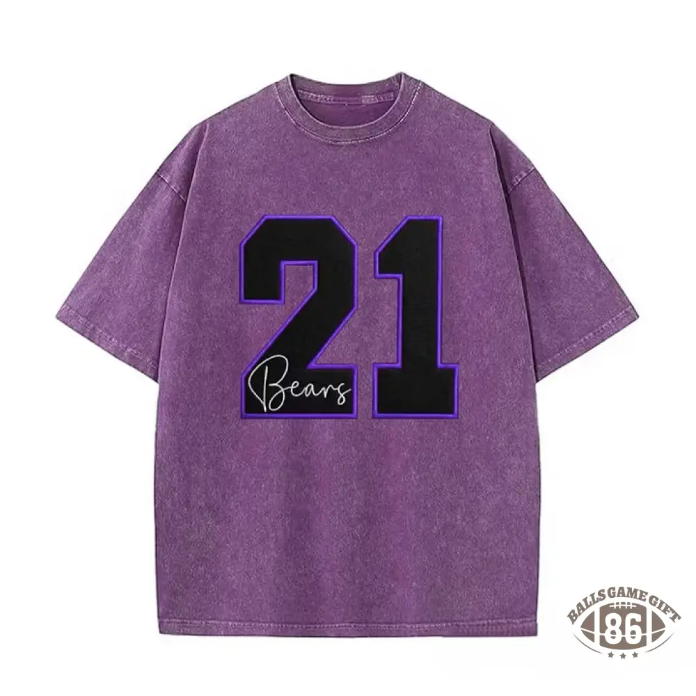 Custom Sports Number T-Shirt, Vintage Washed Team Spirit Casual Top