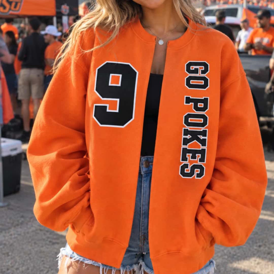 Split Game Day Sweatshirt, Oversized School Spirit Pullover, Football Top