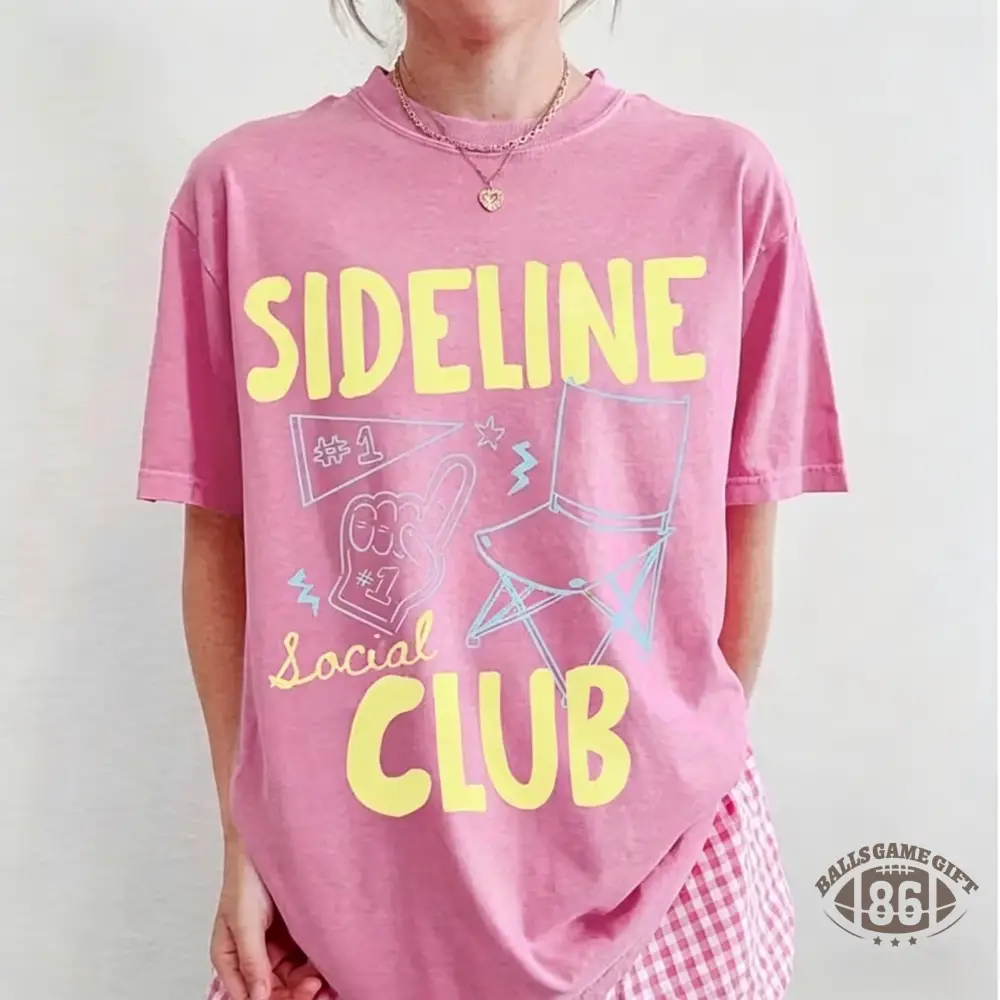 Sideline Social Club Comfort Colors T-Shirt - Game Day Oversized Tee