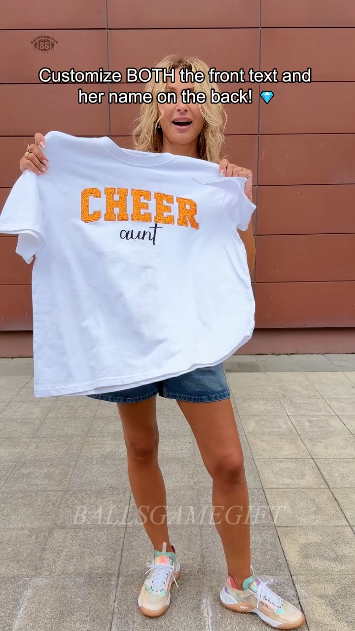 Custom Back Name Sequin Cheer Bow T-shirt Team Spirit Sweatshirt