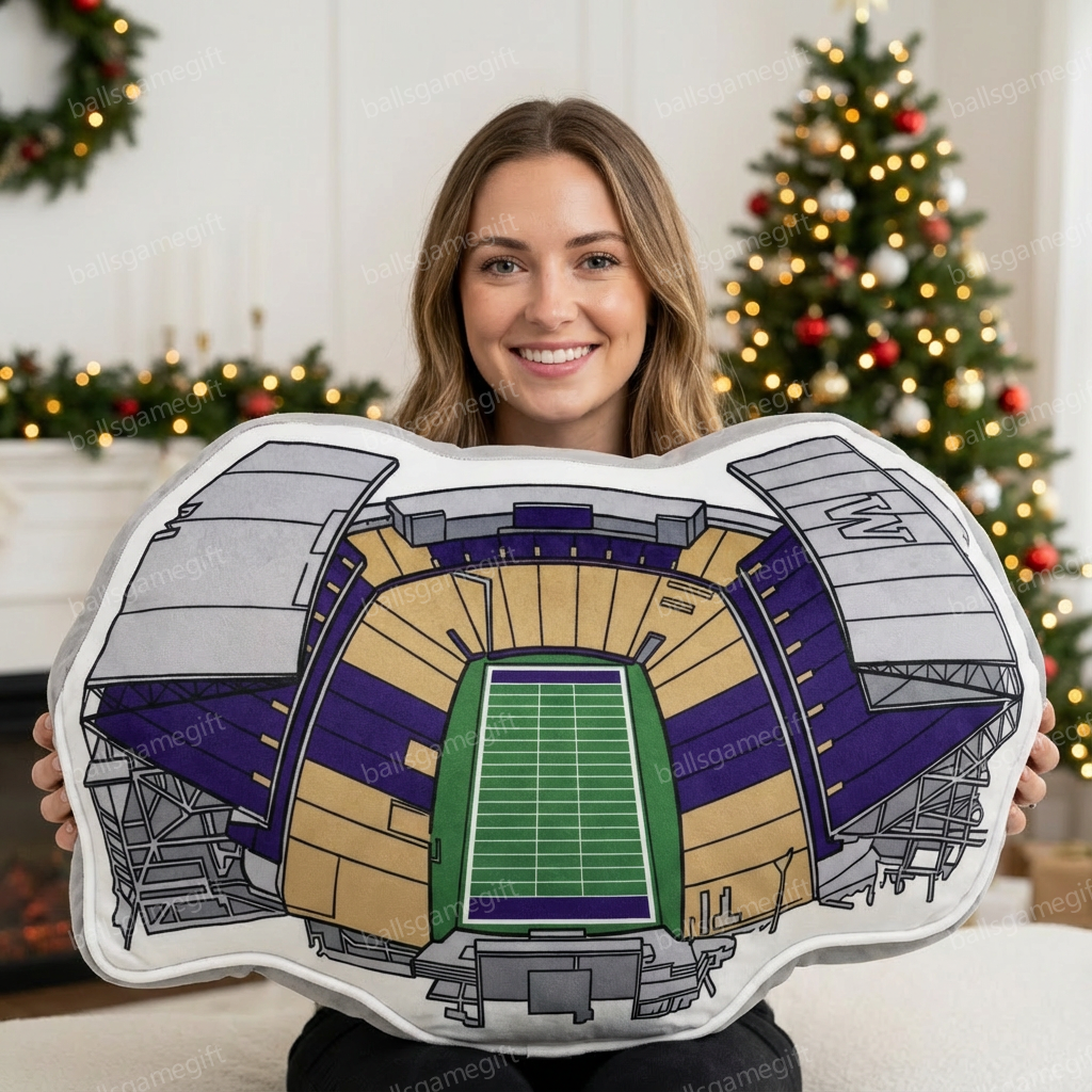 Husky Stadium Plush Pillow