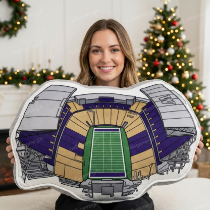 Husky Stadium Plush Pillow