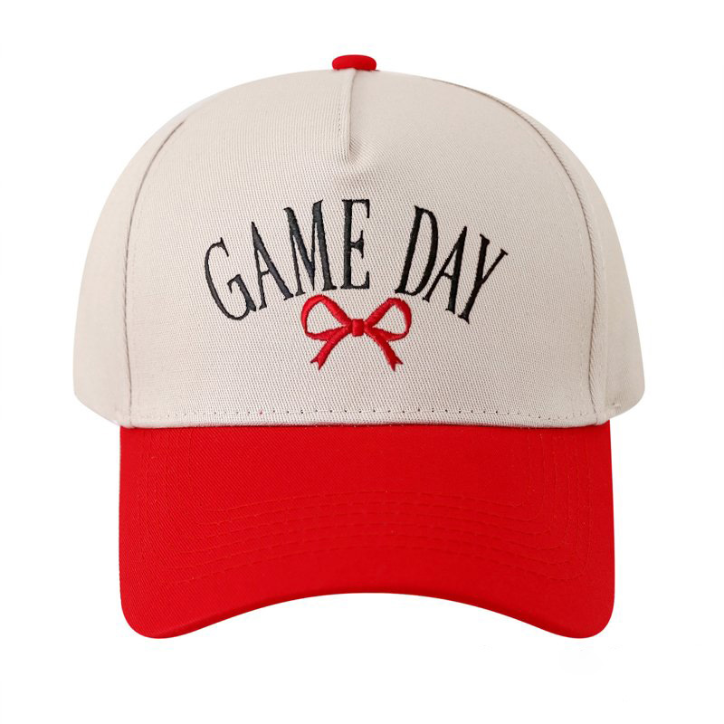 Game Day Sport Bow Embroidery Baseball Cap Sport Mom Gifts