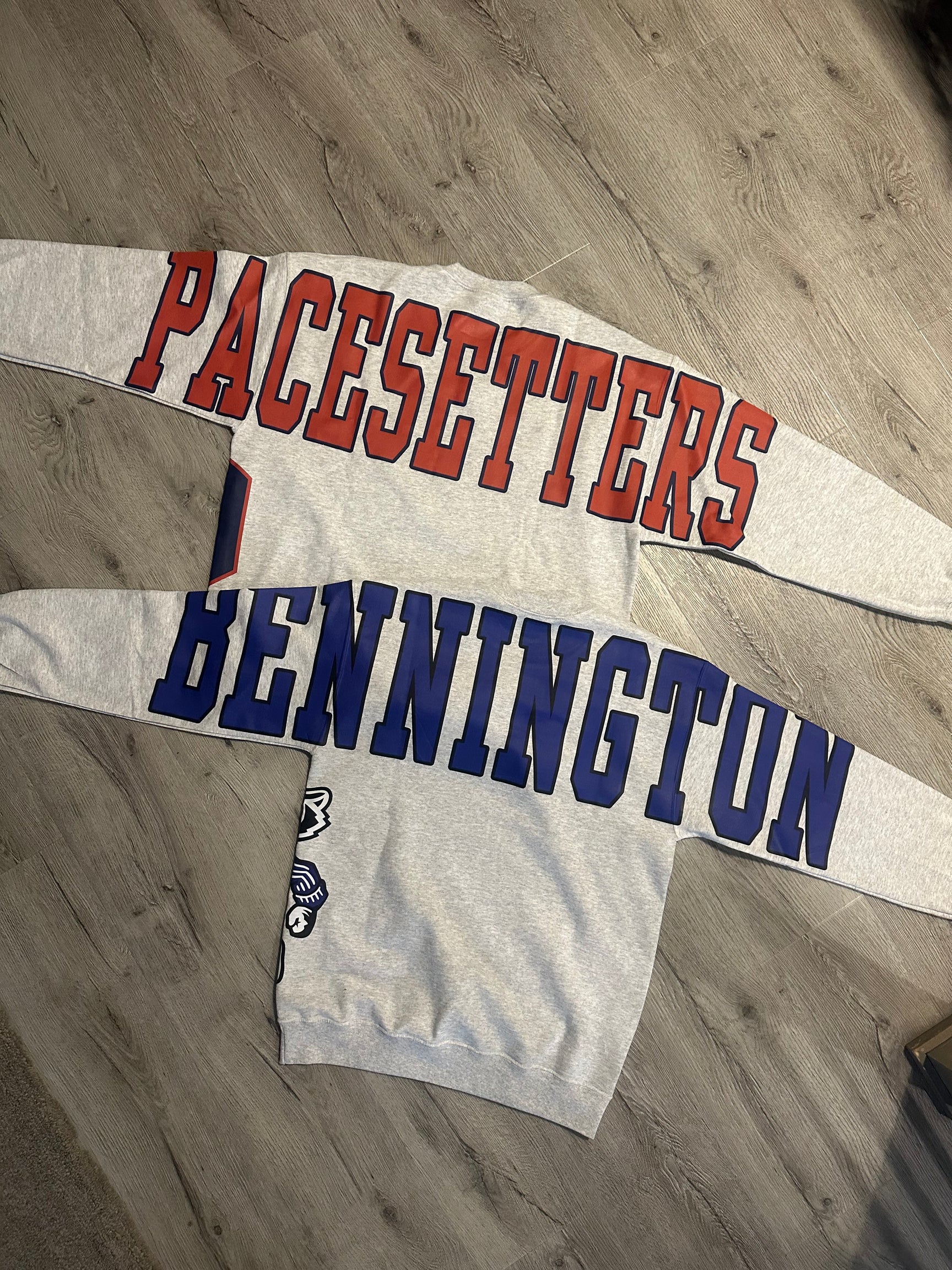 Retro Varsity Crewneck Sweatshirt, Vintage School Spirit Pullover, Oversized Casual Top