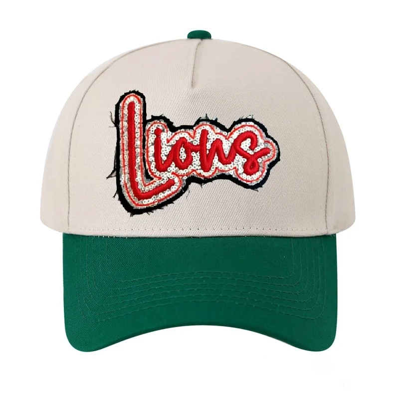 Custom Team Name Sequin Embridered Baseball Cap Sport Lover Hat