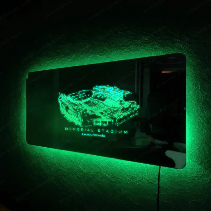 Memorial Stadium (Lincoln) Stadium Mirror Light-Gifts For Sports Lovers