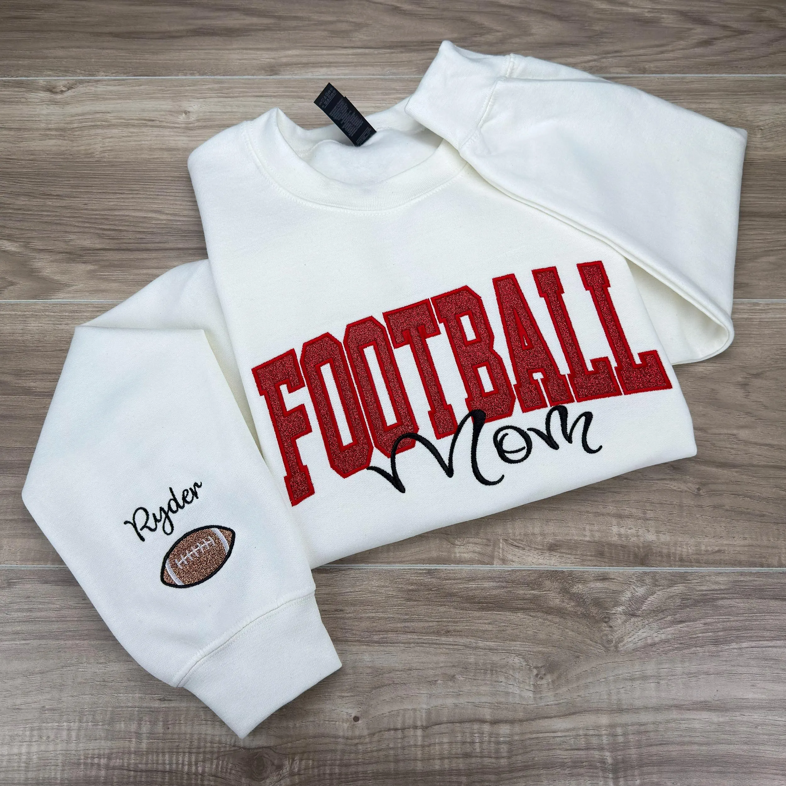 Custom Embroidered Sport Football Mom Game Day Sweatshirt