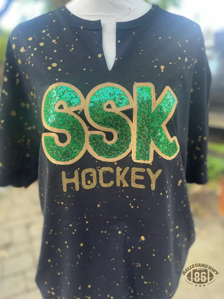 Personalized School Spirit Glitter Tee – Custom Mascot Game Day Shirt