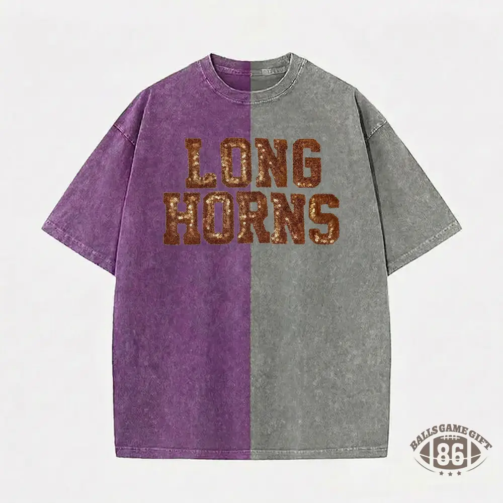 Personalized Sequin Applique Game Day Two Tone Washed T-shirt Gifts for Sports Mom