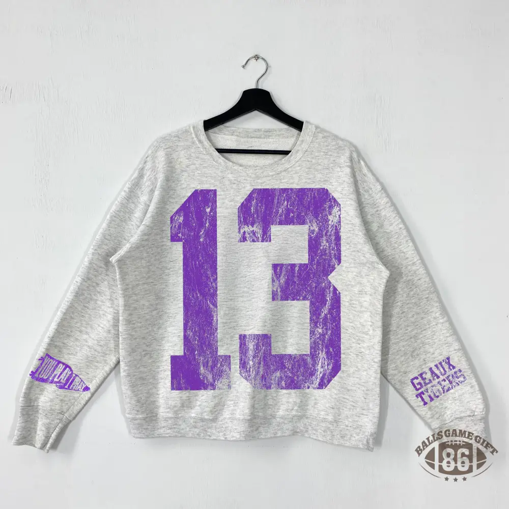 Custom Vintage Varsity Number or Letter Sweatshirt | Personalized Print Team Birthday or City Hoodie | Gifts for Sports Mom