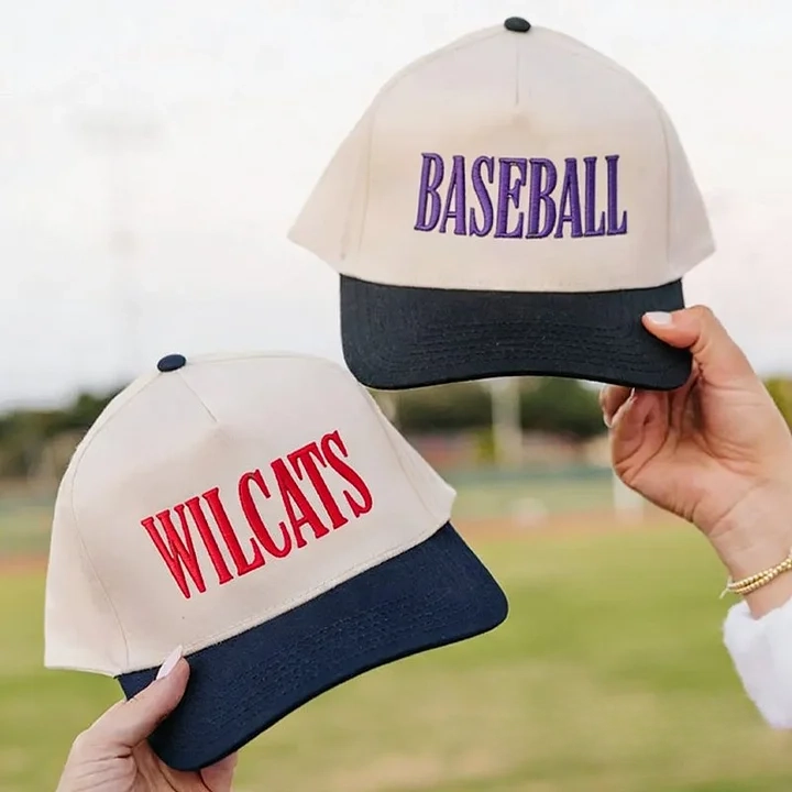 Game Day  Embroidery Baseball Cap with Sport Icon on Side