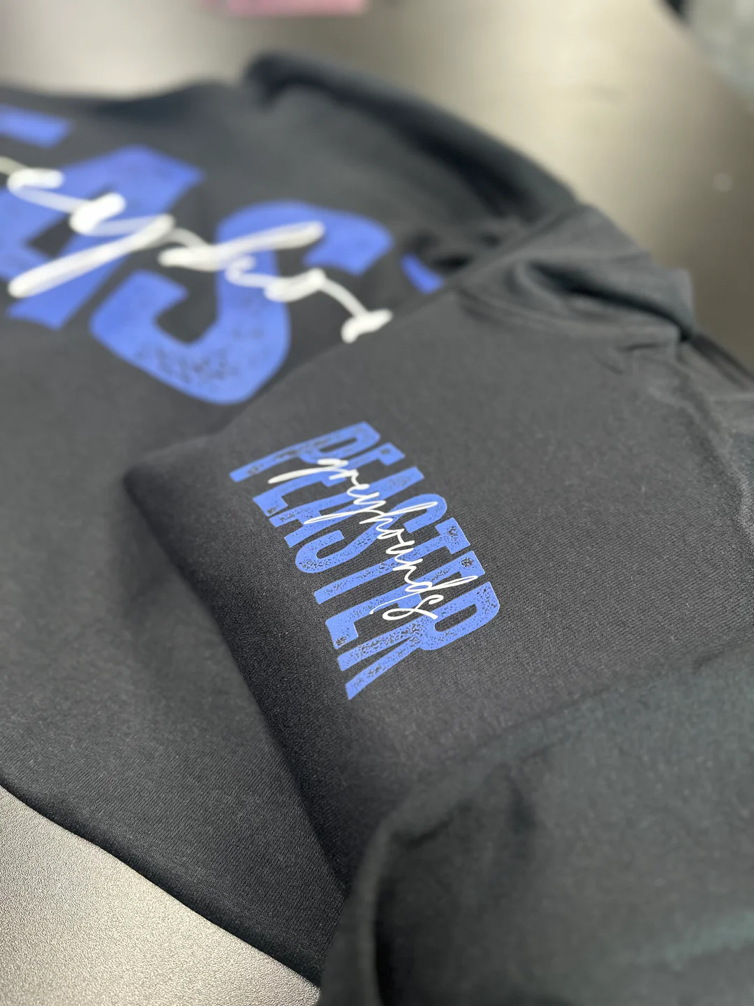 Custom 1/4 Zip Distressed Big Back With Front Print