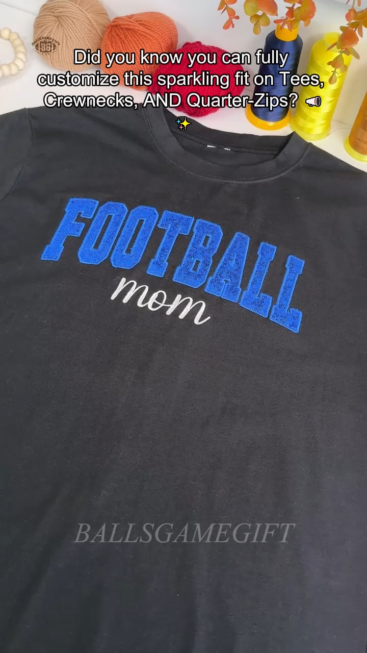 Personalized Sports Mom Game Day T-Shirt with Custom Back Name