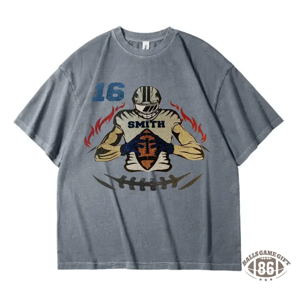 ✨ Game Day Glow On – Shine in Your Custom Glitter Football Tee or Sweatshirt! 🏈