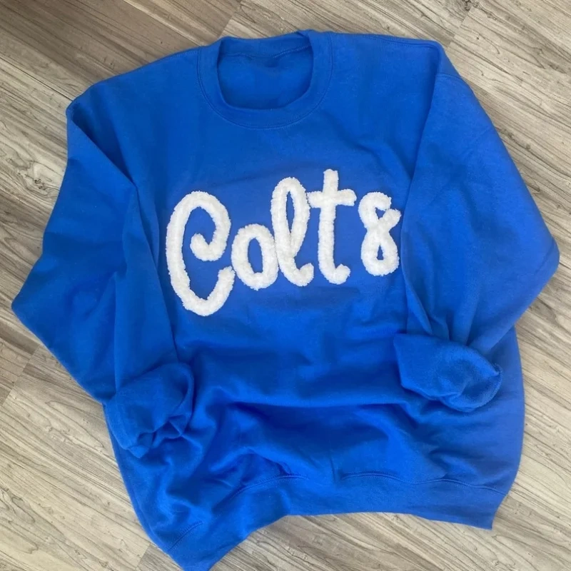 Oversized Team Chenille Embroidered Sweatshirt