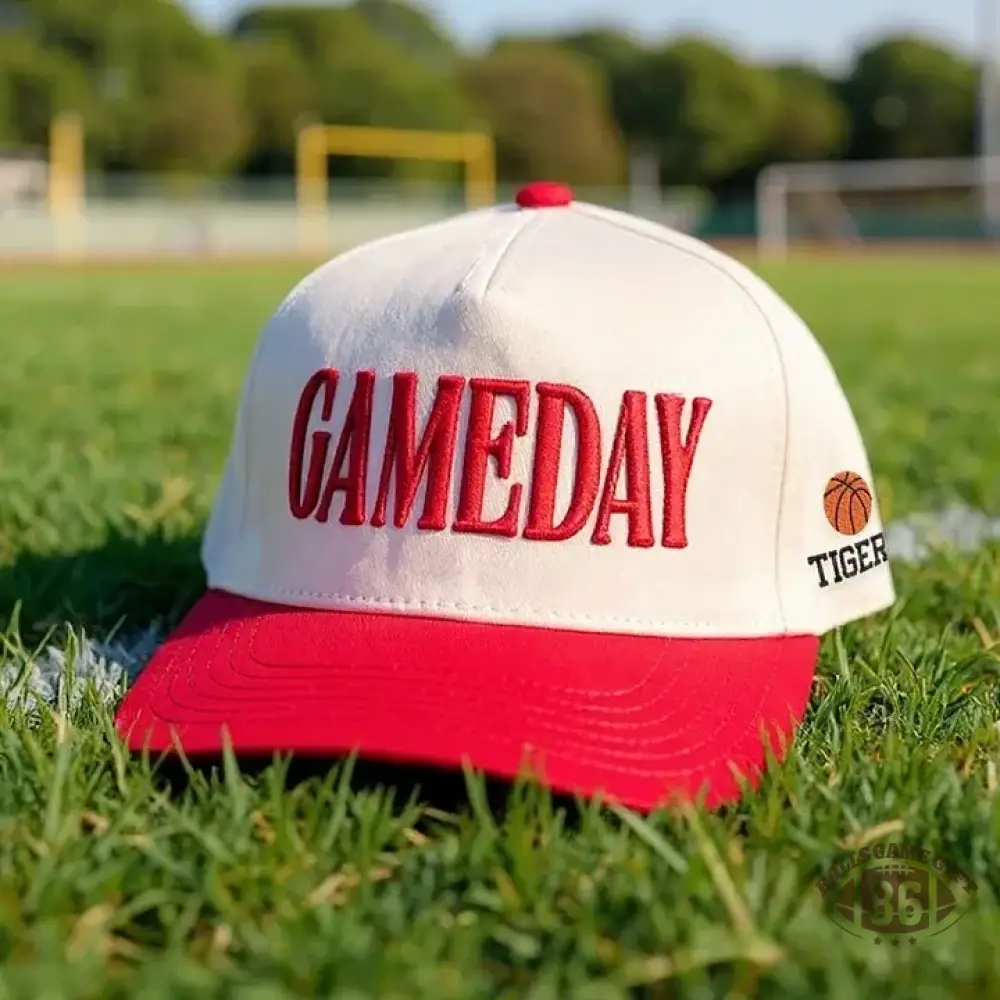 Game Day  Embroidery Baseball Cap with Sport Icon on Side