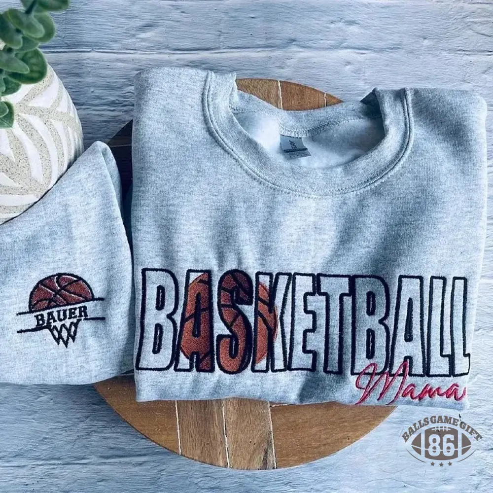 Personalized Game Day Mama Sweatshirt with kids name on the sleeve Football/Baseball/Soccer Mama