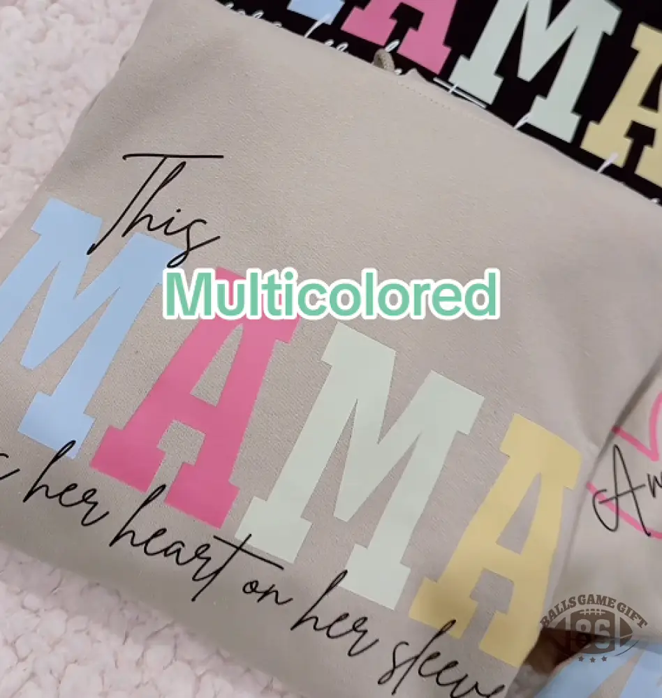 Custom Mama Embroidered Sweatshirt with Names on Sleeve Personalized Mother's Day Gift for Mom