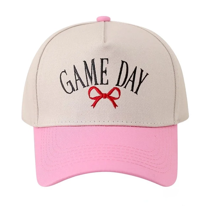 Game Day Sport Bow Embroidery Baseball Cap Sport Mom Gifts