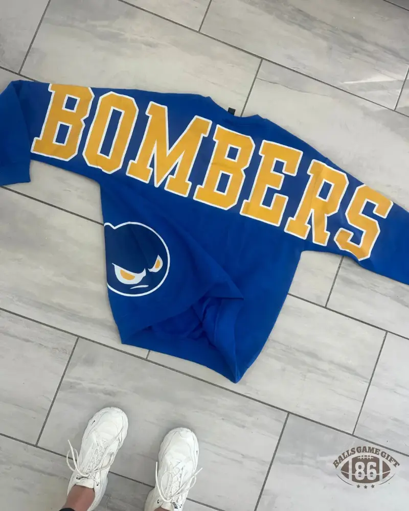 Retro Varsity Crewneck Sweatshirt, Vintage School Spirit Pullover, Oversized Casual Top