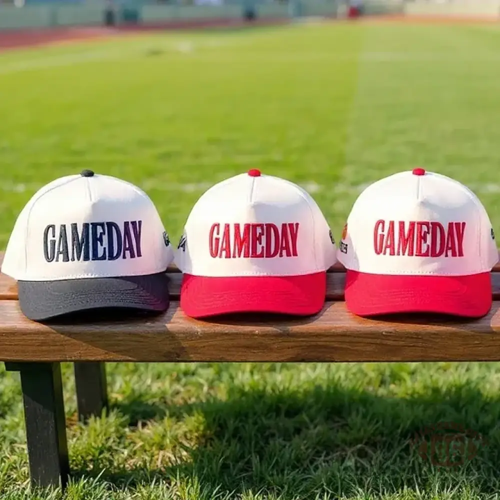 Game Day  Embroidery Baseball Cap with Sport Icon on Side